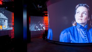 Immersive show cylindrical screen